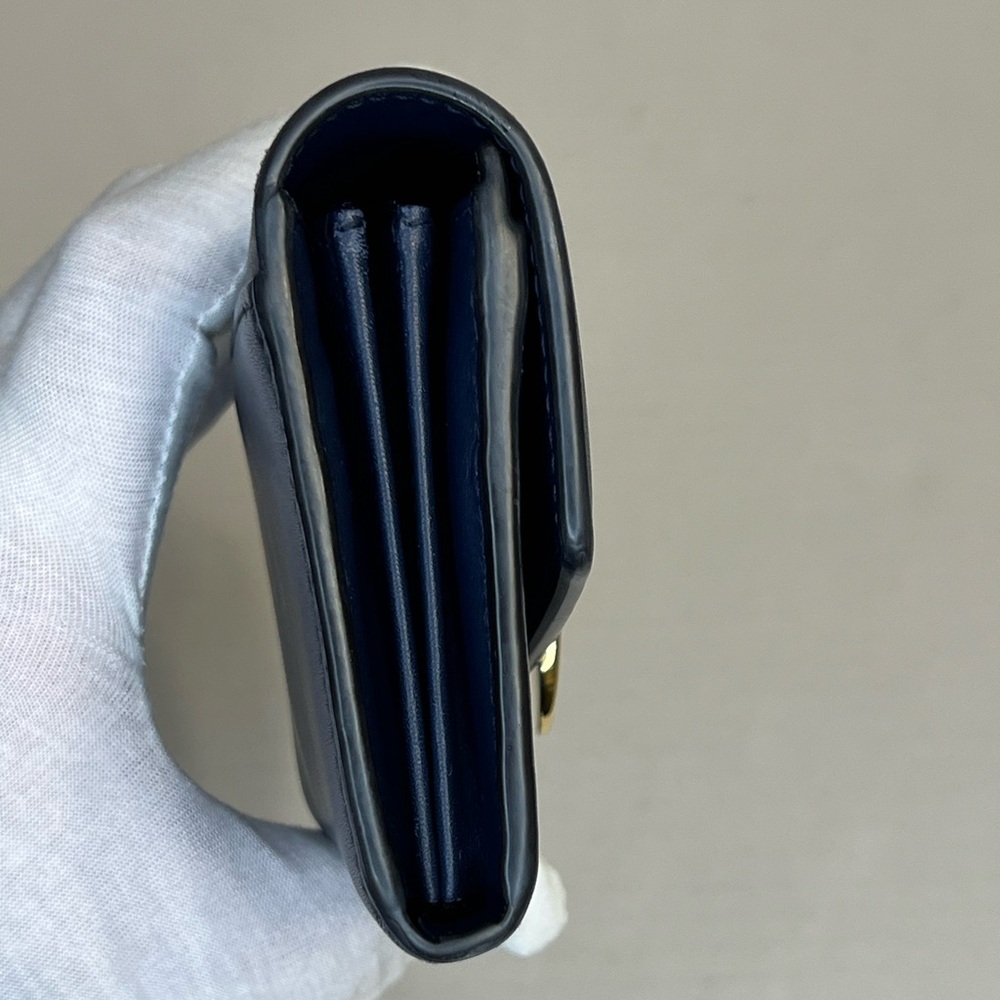 Gucci Sylvie Continental Wallet in blue‎ calfskin leather. - Picture 3 of 14